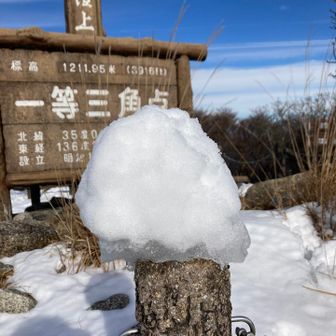 残雪？
誰か乗せた？