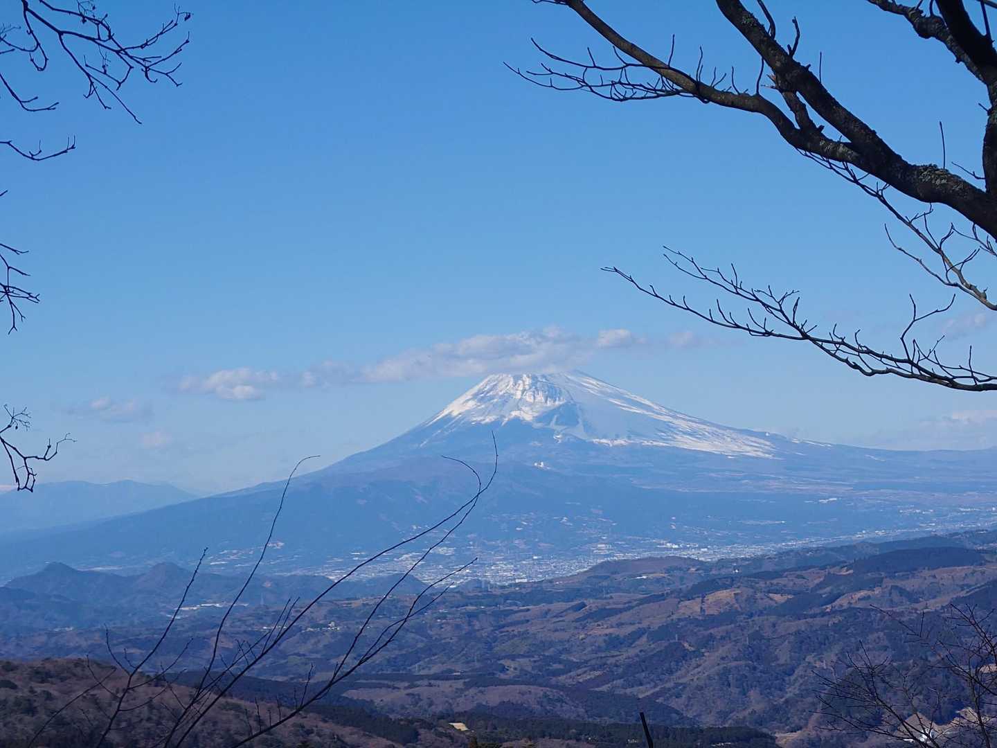 下りでは少し雲がかかっていました。