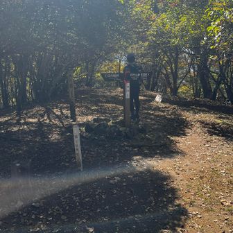 黒岳に到着。山頂は眺望がないですが、100mくらい進むと見晴し台があります。