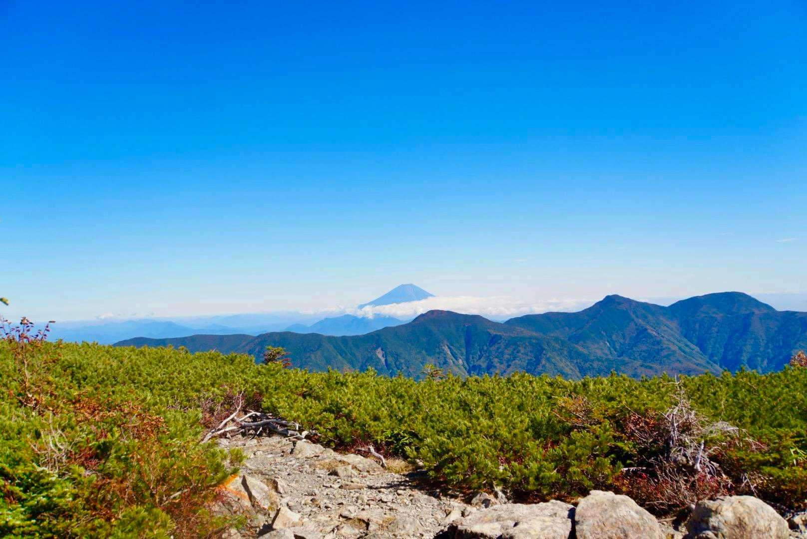 聖岳登山口-小聖岳-聖岳-兎岳-小兎岳-中盛丸山-百間平- 縦走コースの写真