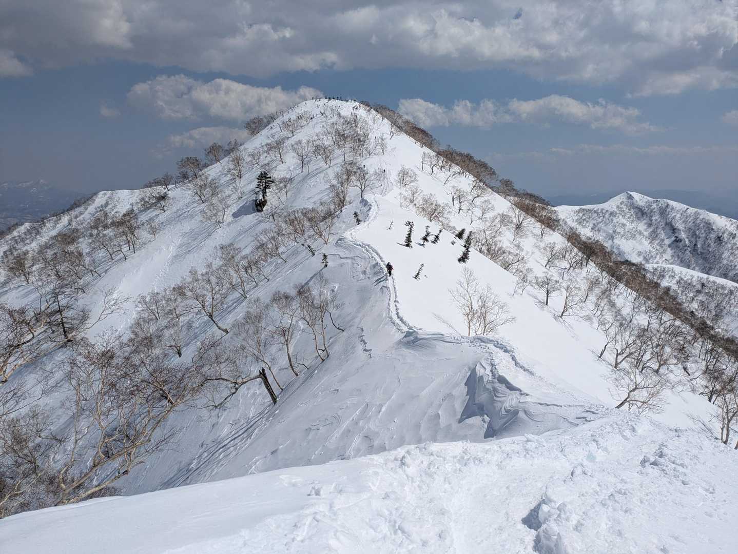 二ノ背髪-小遠見山-五竜登山口-中遠見山-大遠見山-地蔵の 縦走コースの写真