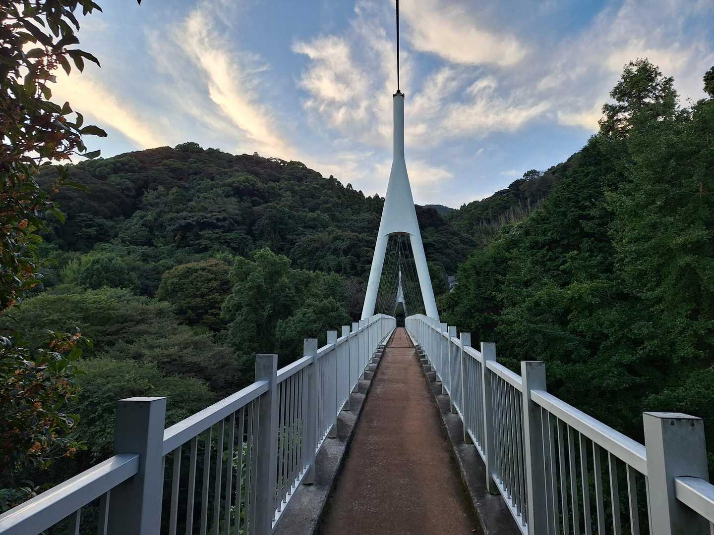 加茂ゆらりんこ橋を渡る。
加茂川の水音が大きい。