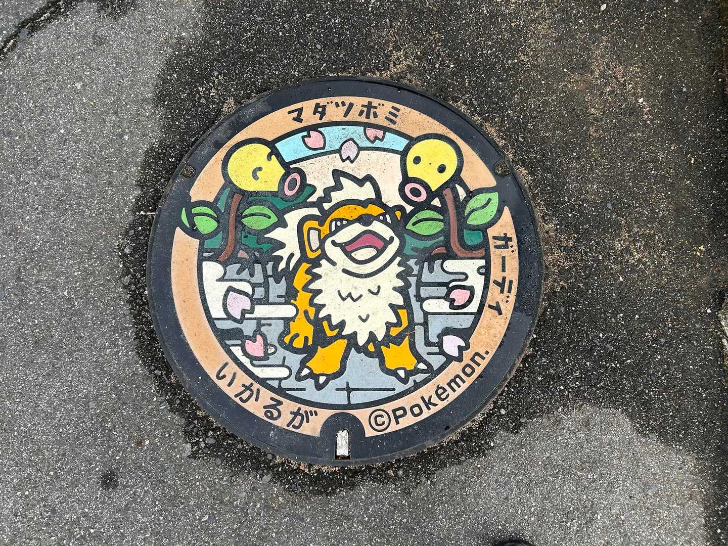 法隆寺エリアのポケフタ、これは初めて見た👍これで見つけたのは計４枚、あと１枚どこかにあるのね。
