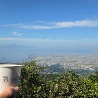 山頂でのコーヒーターイム。