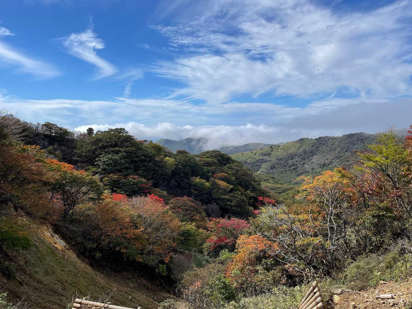牧ノ戸峠-沓掛山-久住山-御池-中岳-坊がつる炊事場-大戸 縦走コースの写真