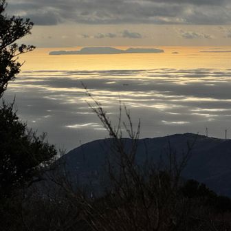 万二郎岳頂上から。
伊豆大島が見えます♪