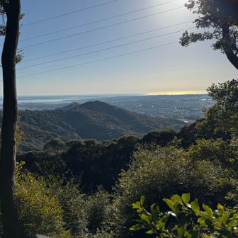 舟形山手前から