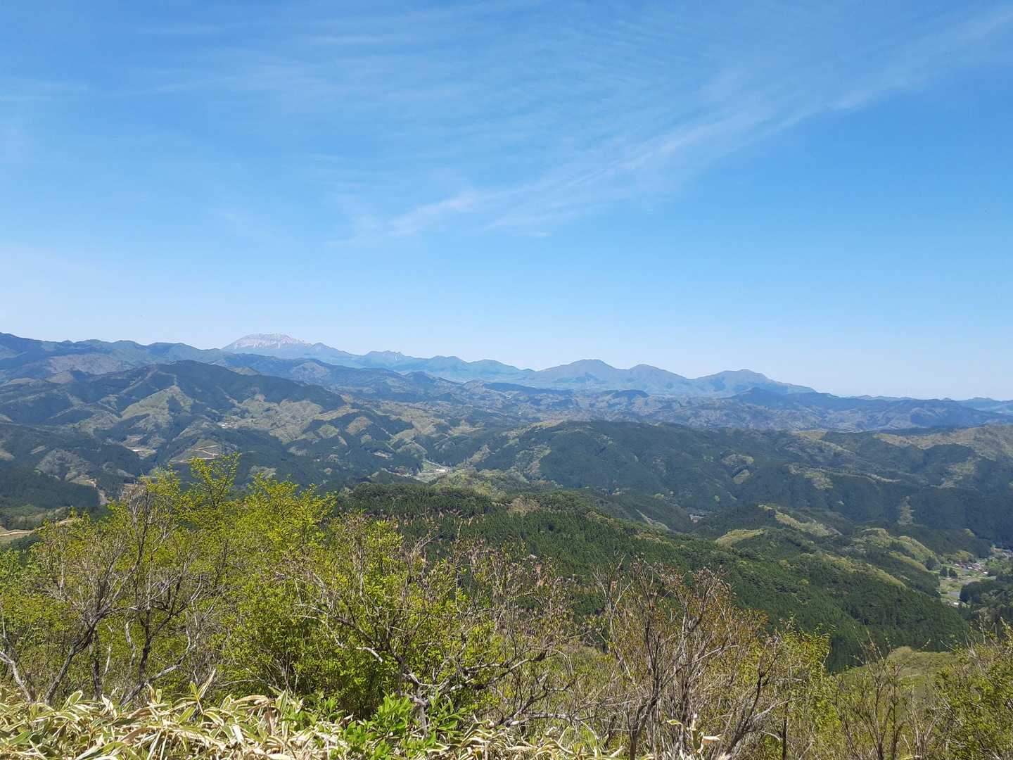 途中の絶景、大山、蒜山三座ー😚