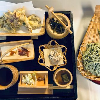 竹笹そば御膳‥ほんのり竹笹の香り⁈