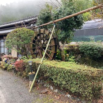 農家民宿山本の庭の水車