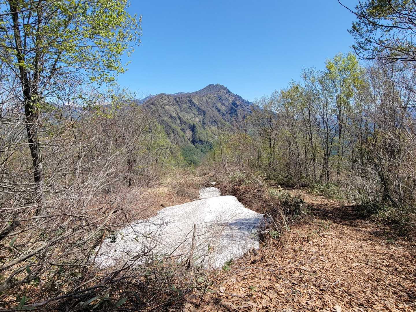残雪と西岳