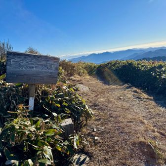 自念子ノ頭ピーク。ここへもなかなかの急登でした。