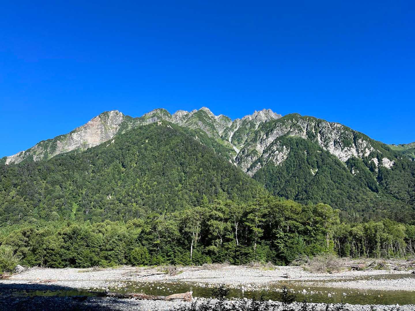 上高地バス停-河童橋-徳沢登山口 縦走コースの写真