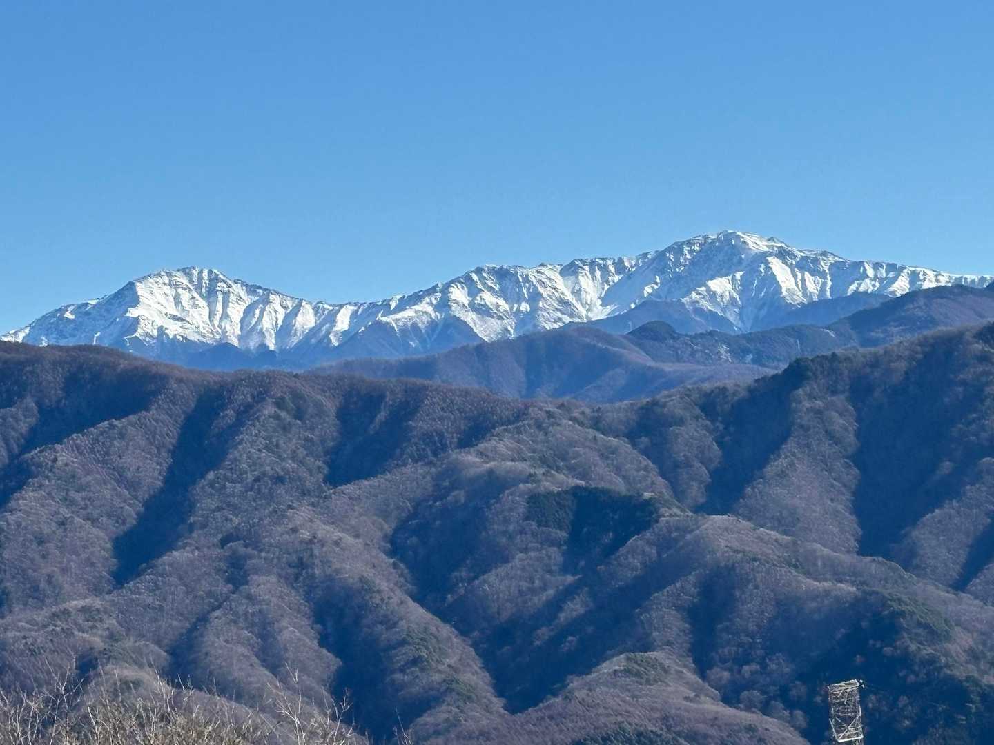 南アルプスが見え出しました！
