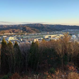 福島競馬場が眼下に