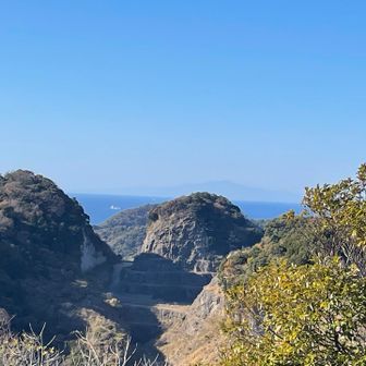 遠く、海に浮かぶ船が見えた🛳️