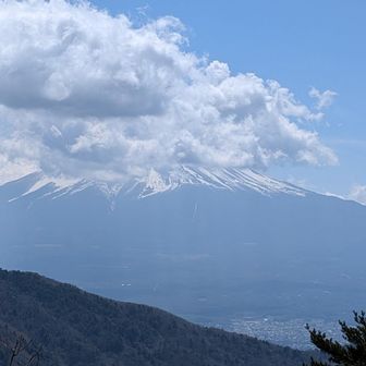 残念ながら富士山はおかんむりで見えず