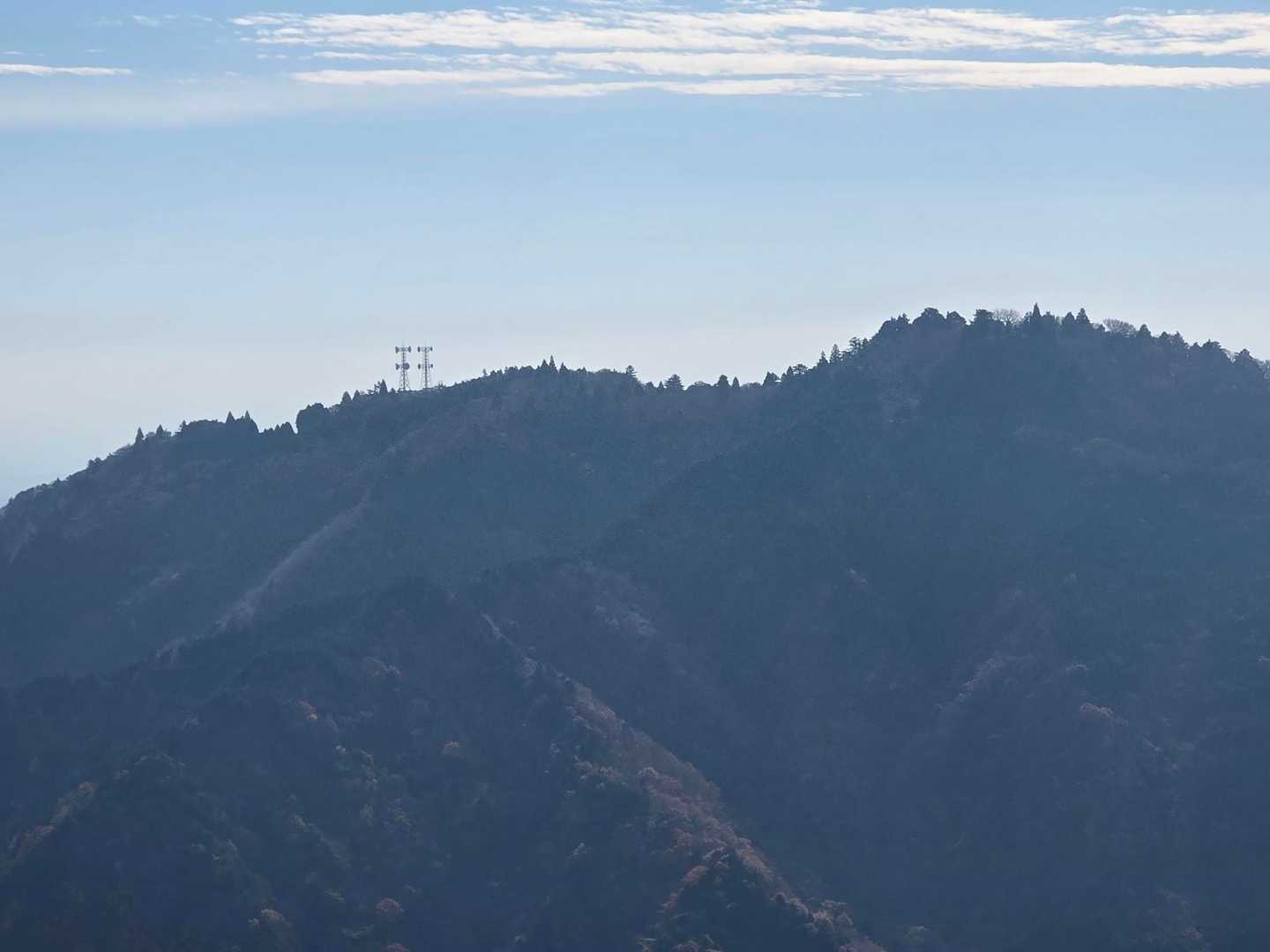 電波塔がある野登山