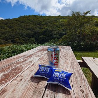 しばらく水浴びしてたら凍えそうになる。
外のテーブルでビール呑んでいたらそのまま寝てしまい日焼けで全身ヒリヒリ…
その後８の字アタック中のチャレンジャーとしばし会話。
