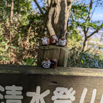 あれ〜っ😳
さっきまであったどんぐり達がみんないない💦どこ行ったんだ？
居合わせた3人で辺りを見渡す👀
「風で落ちたんじゃない？」
見ると、下にいくつか落ちていました😊

でも、全部見つからなかったから、またdensukeさんとあんばたーちゃん、可愛い作品よろしくお願いします🎶
（そして、3人で元に戻したどんぐりの撮影会をしました😊📷️✨️）