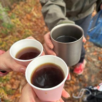 折り返し地点でコーヒータイム☕️