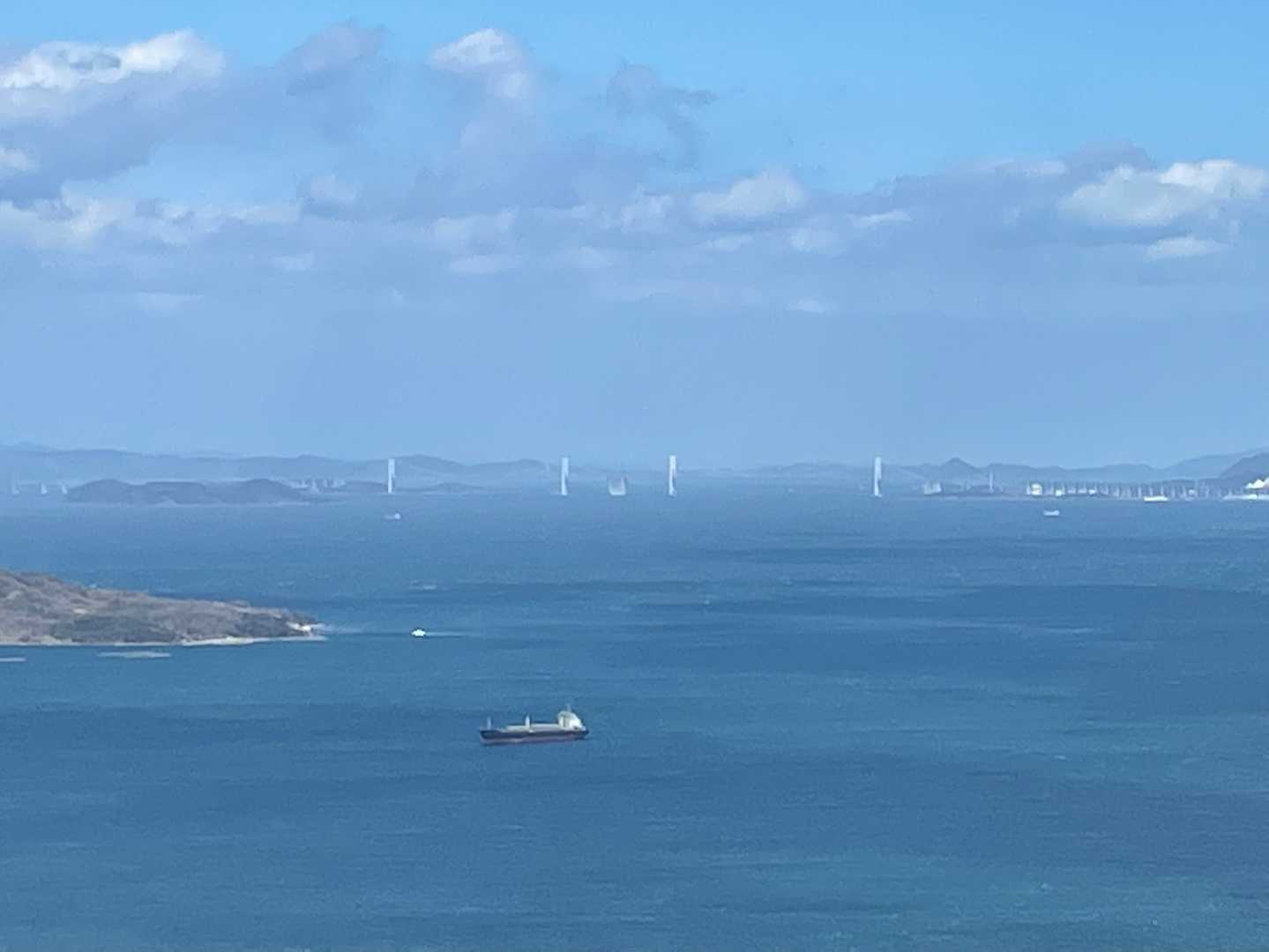 瀬戸大橋をズーム💙