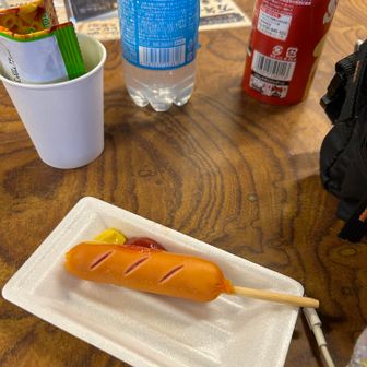 16:30の夕食前にお腹空いて
ポテチと🌭