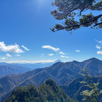 山頂からの眺めを楽しみながら休憩です