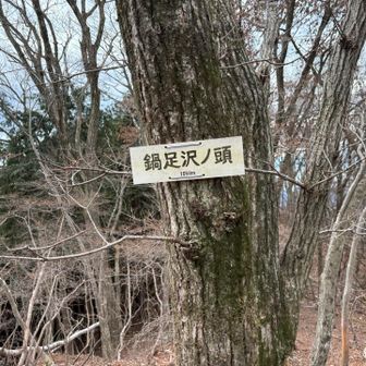 鍋足沢ノ頭に到着。
ここまで遠かった🥵
萱野山まで戻ります。
