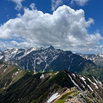 大天井からの槍穂高方面