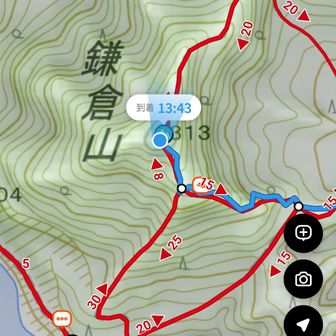 鎌倉山1時間24分。
蜂倉山の下りは最初急坂ですがその後は走りやすい最高速区間。
鎌倉山の登りは長めの急登。
