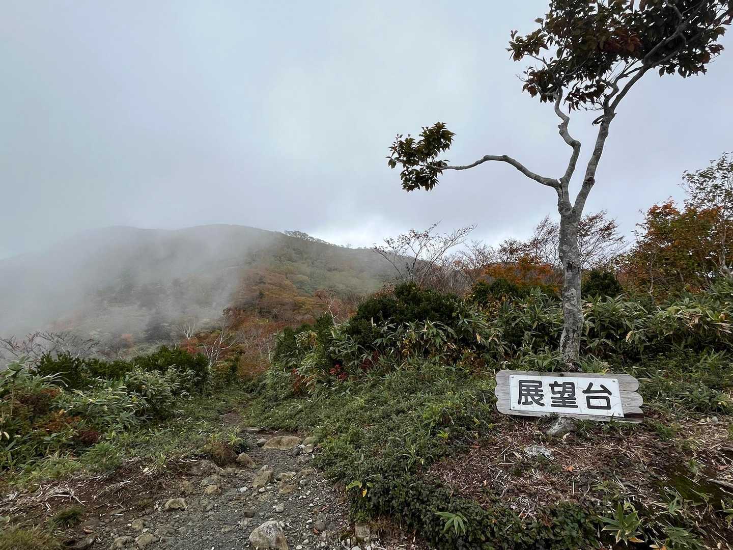 白山展望台は白かった…