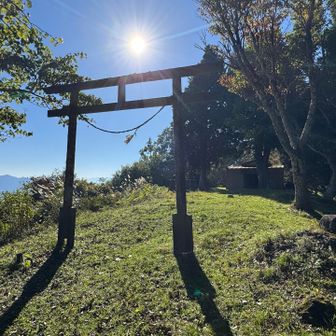 山頂は神社と広めのスペースもあります。