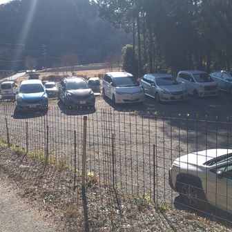 無料駐車場はいっぱいで、有料300円に駐車。