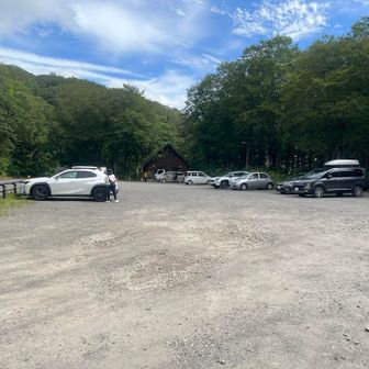 到着！
すっかり駐車場はまばらに