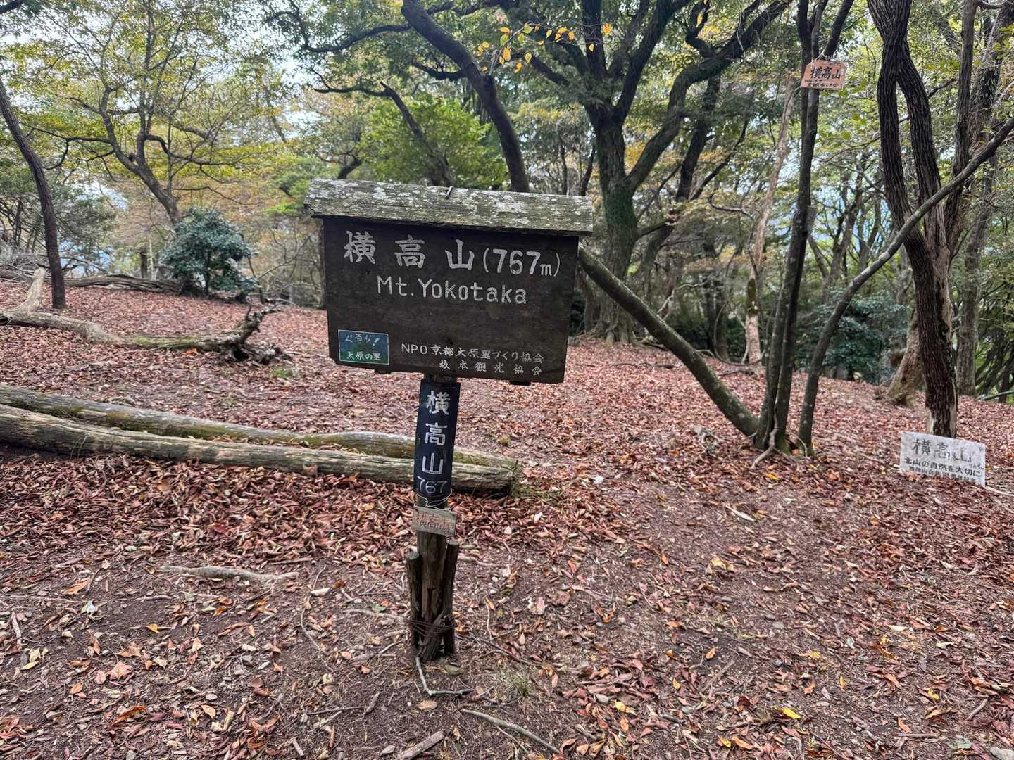 ロープウェイ比叡駅-横高山-水井山-仰木峠-戸寺バス停 縦走コースの写真