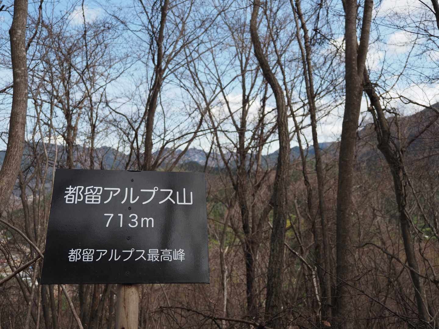 都留アルプス最高峰の
都留アルプス山