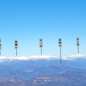 前に登った山が見えると嬉しい！