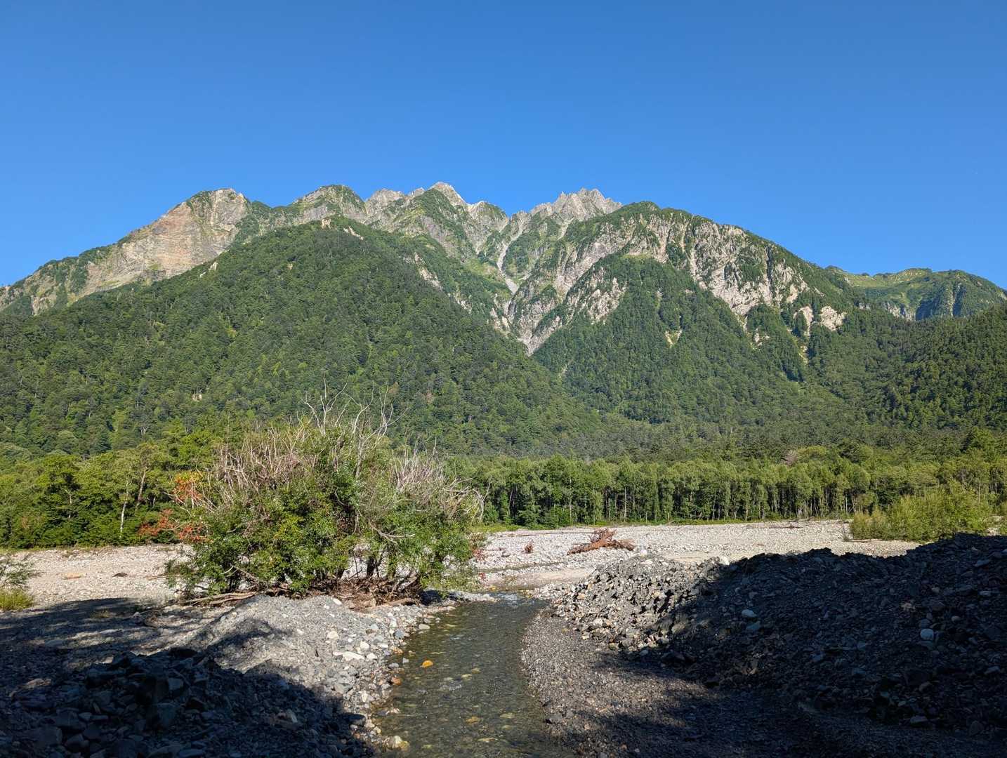 上高地バス停-河童橋-徳沢登山口 縦走コースの写真