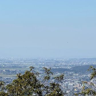 群馬県方面かな？

霞んでますが、雲一つない晴天です💙
天気に恵まれてよかったー😊