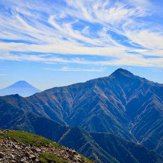 富士山と北岳