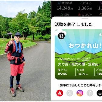 無事下山
駐車場にあった自販機 サイダー買って一気飲みしたぜ😊