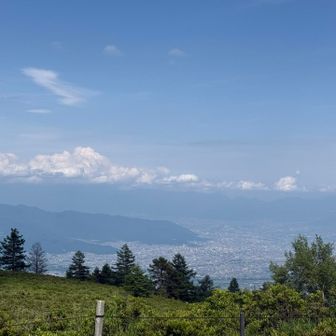 韮崎の町が見えてます