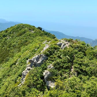 岩ゴツの稜線を戻る