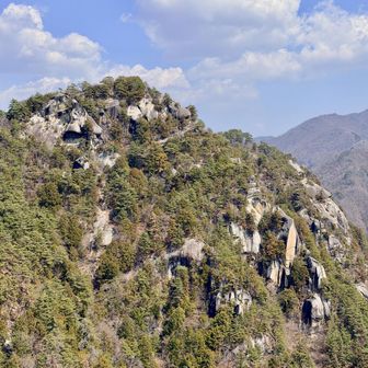 山頂付近は至るところに花崗岩が露出。