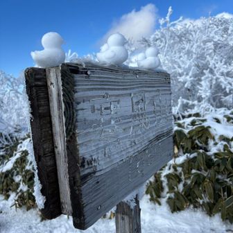 寒風山山頂標識