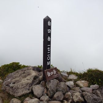 なんとか白口岳登頂成功!