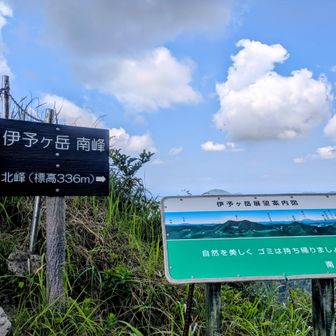 鎖場⛓️を登り終え💦
伊予ヶ岳　南峰