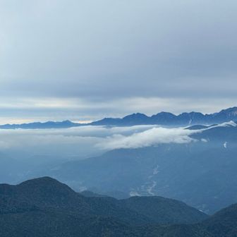 白馬から槍穂高方面まで見える。
こうやって見ると近く見えるね。