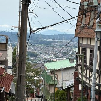 比叡山が見えます